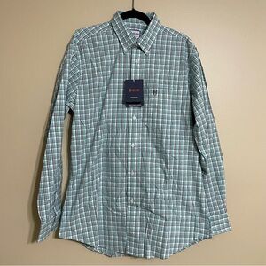 NWT Heybo plaid button down collared shirt size medium Easter holiday outdoors